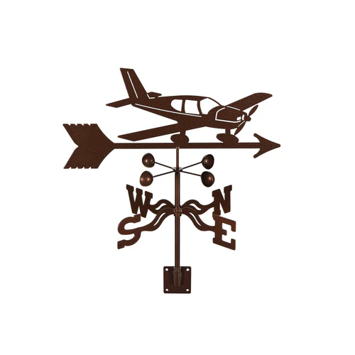 Lo Wing Airplane Weathervane - Choice of Roof, Deck, Post, 4-Sided, or Garden Mount - Image 4