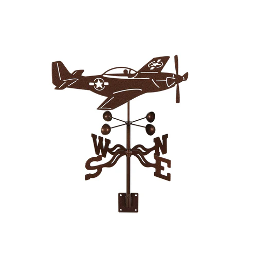 P51 Airplane Weathervane - Choice of Roof, Deck, Post, 4-Sided, or Garden Mount - Image 4