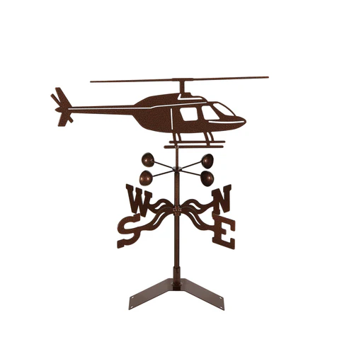Helicopter Weathervane - Choice of Roof, Deck, Post, 4-Sided, or Garden Mount - Image 2