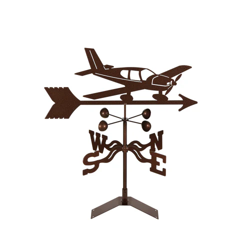 Lo Wing Airplane Weathervane - Choice of Roof, Deck, Post, 4-Sided, or Garden Mount - Image 2