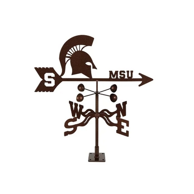 Michigan State University Weathervane - Choice of Roof, Deck, Post, 4-Sided, or Garden Mount