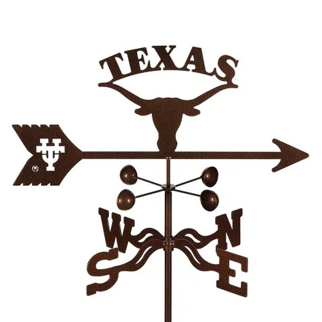 University of Texas Longhorns UT Weathervane - Choice of Roof, Deck, Post, 4-Sided, or Garden Mount