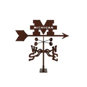 University of Michigan Weathervane - Choice of Roof, Deck, Post, 4-Sided, or Garden Mount