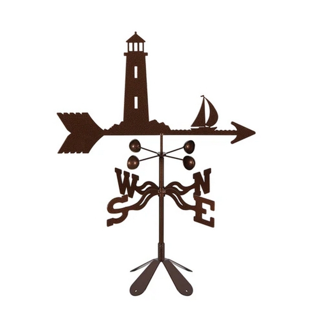 Lighthouse Weathervane - Choice of Roof, Deck, Post, 4-Sided, or Garden Mount - Image 8