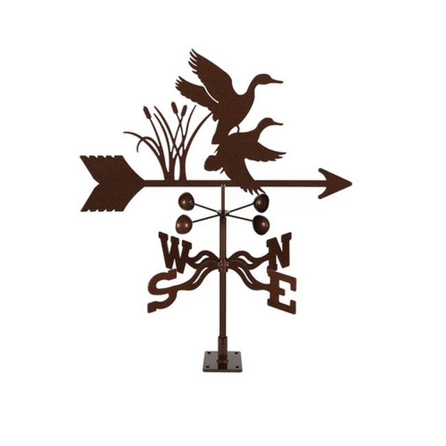 Mallard Ducks Weathervane - Choice of Roof, Deck, Post, 4-Sided, or Garden Mount