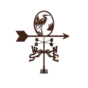 Heron Weathervane - Choice of Roof, Deck, Post, 4-Sided, or Garden Mount