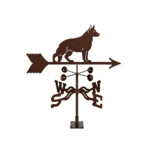German Shepherd Weathervane - Choice of Roof, Deck, Post, 4-Sided, or Garden Mount