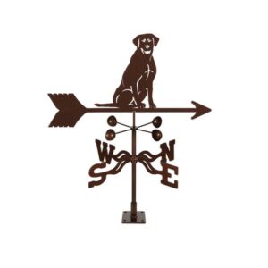 Lab Weathervane - Choice of Roof, Deck, Post, 4-Sided, or Garden Mount