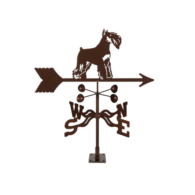 Schnauzer Weathervane - Choice of Roof, Deck, Post, 4-Sided, or Garden Mount