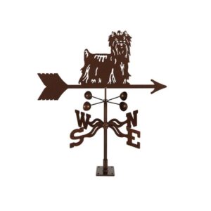 Yorkie Weathervane - Choice of Roof, Deck, Post, 4-Sided, or Garden Mount