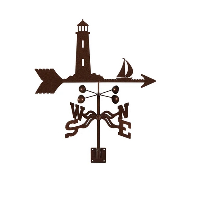 Lighthouse Weathervane - Choice of Roof, Deck, Post, 4-Sided, or Garden Mount - Image 6