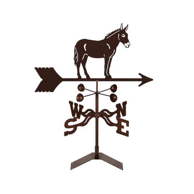 Mule Weathervane - Choice of Roof, Deck, Post, 4-Sided, or Garden Mount