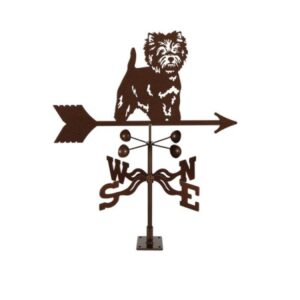 Westie Weathervane - Choice of Roof, Deck, Post, 4-Sided, or Garden Mount