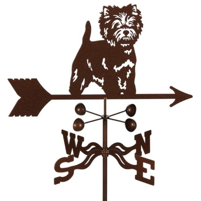Westie Weathervane - Choice of Roof, Deck, Post, 4-Sided, or Garden Mount - Image 13